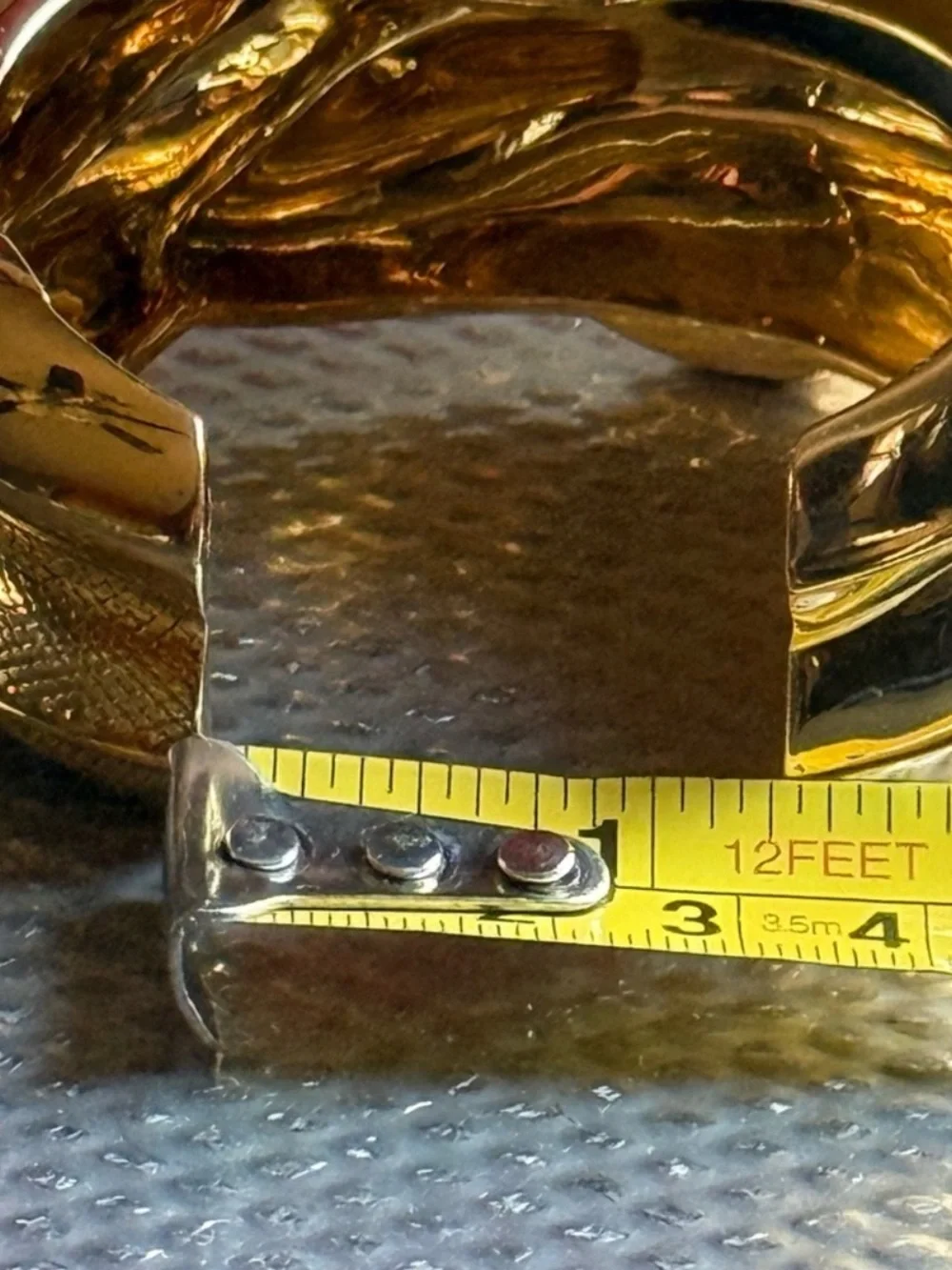 NEW Alexander McQueen Snake Open Cuff in Light Antique Gold Sz Medium {$890}